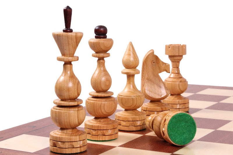 Schach-Debüt großes Schachspiel Intarsienarbeit 48 x 48 cm - Schach-Debüt großes Schachspiel Intarsienarbeit 48 x 48 cm
