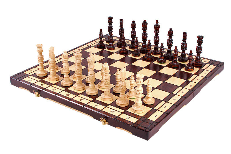 Großes Holzschachspiel GALANT 58 x 58 cm - Großes Holzschachspiel GALANT 58 x 58 cm