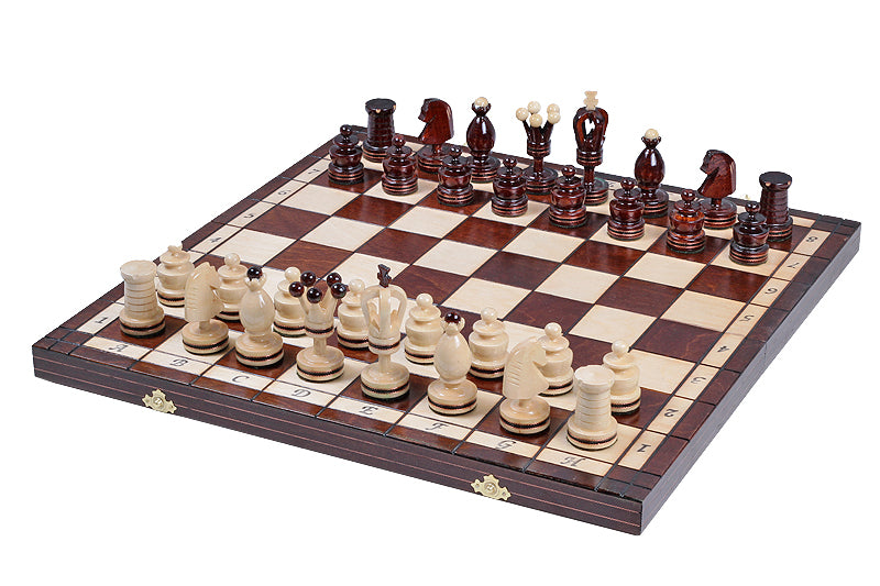 ROYAL Schachspiel mit eingelegten Figuren (49 × 49 cm) - ROYAL Schachspiel mit eingelegten Figuren (49 × 49 cm)
