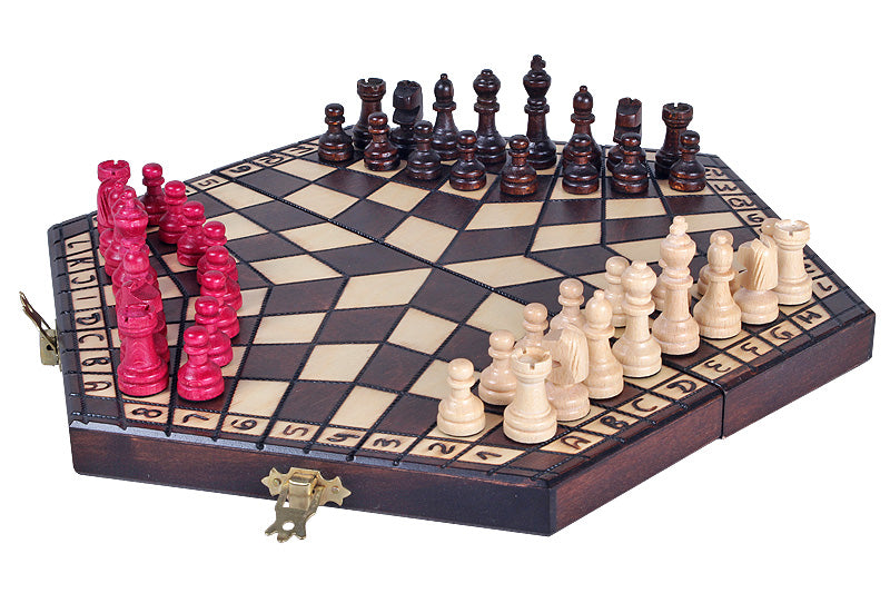 Szachy dla trzech graczy 32x32mm rodzinne - Szachy dla trzech graczy 32x32mm rodzinne