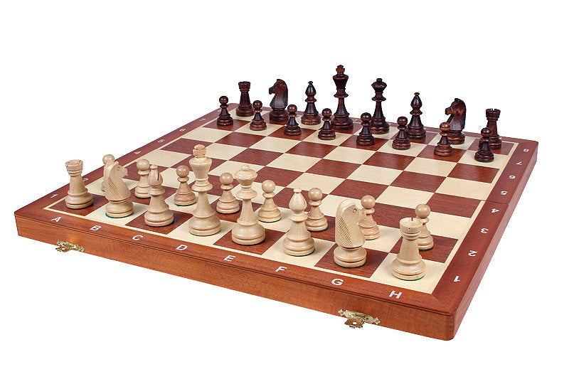 Turnier-Schachbrett Nr. 6 (54x54cm) Intarsien - Turnier-Schachbrett Nr. 6 (54x54cm) Intarsien