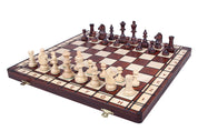 Holzschachspiel „Berlin“ Nr. 4 (42 × 42 cm) mit gewichteten Figuren