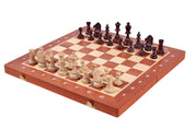 Tournament Chess No. 4 (42x42cm) ein wunderschönes Set von geschnitzten Holzschachfiguren - als Geschenk für Kinder und Erwachsene