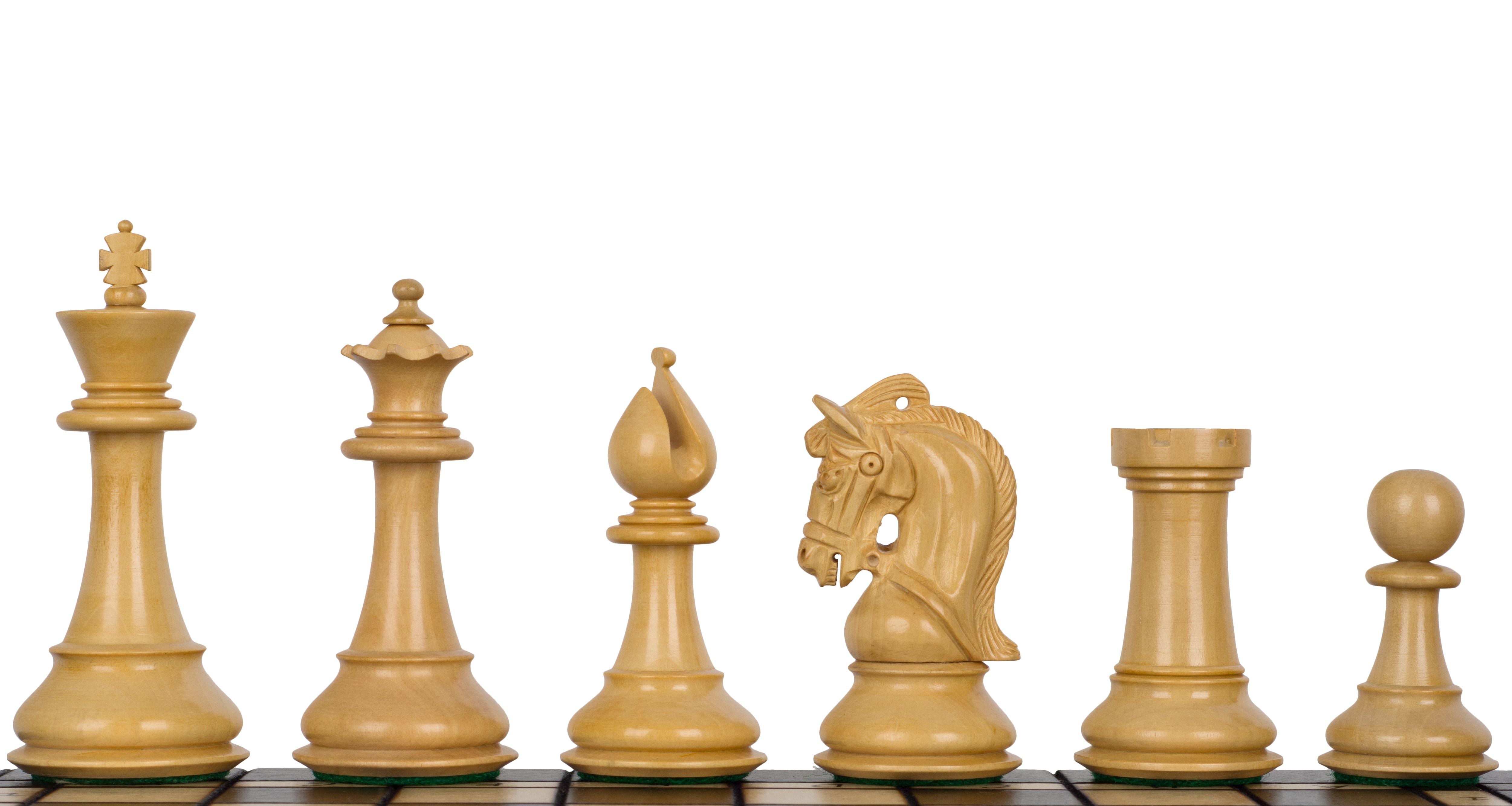 Korinthische 4,25'' Schachfiguren aus Rotholz - Korinthische 4,25'' Schachfiguren aus Rotholz