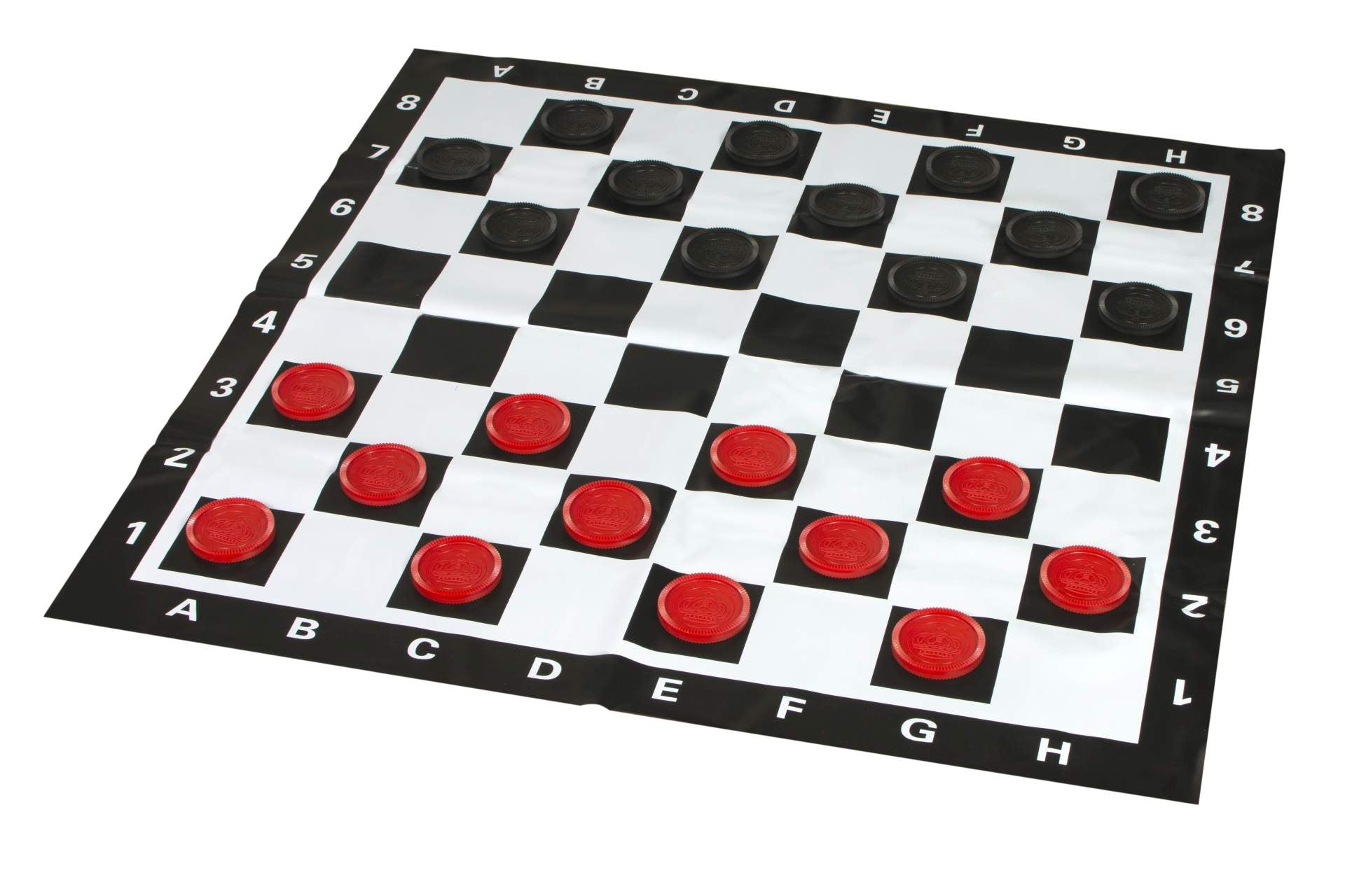 Kleines Schach- und Damespiel für draußen / Garten (König 20 cm) - Figuren + Schachfiguren + Schachbrett - Kleines Schach- und Damespiel für draußen / Garten (König 20 cm) - Figuren + Schachfiguren + Schachbrett