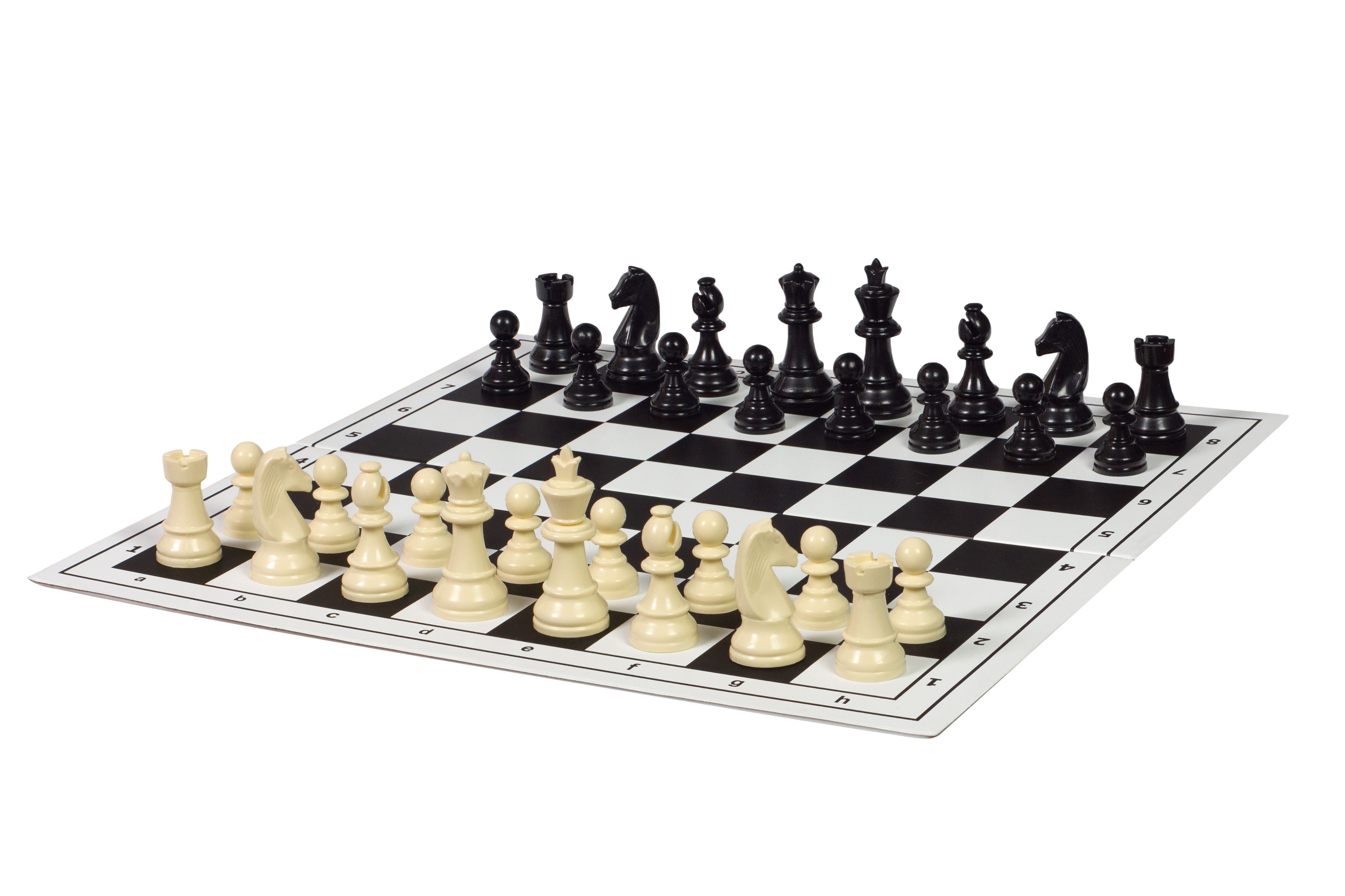 Staunton Schachfiguren Nr. 3, Kunststoff (König 65 mm) - Staunton Schachfiguren Nr. 3, Kunststoff (König 65 mm)