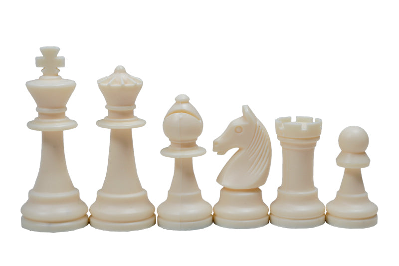 Staunton Schachfiguren Nr. 6, creme und schwarz (König 96 mm) - Staunton Schachfiguren Nr. 6, creme und schwarz (König 96 mm)