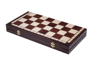 ROYAL Schachspiel mit eingelegten Figuren (49 × 49 cm)
