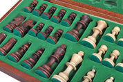 Holzschachspiel „Berlin“ Nr. 4 (42 × 42 cm) mit gewichteten Figuren