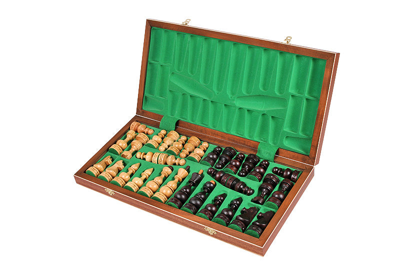 Schach-Debüt großes Schachspiel Intarsienarbeit 48 x 48 cm - Schach-Debüt großes Schachspiel Intarsienarbeit 48 x 48 cm