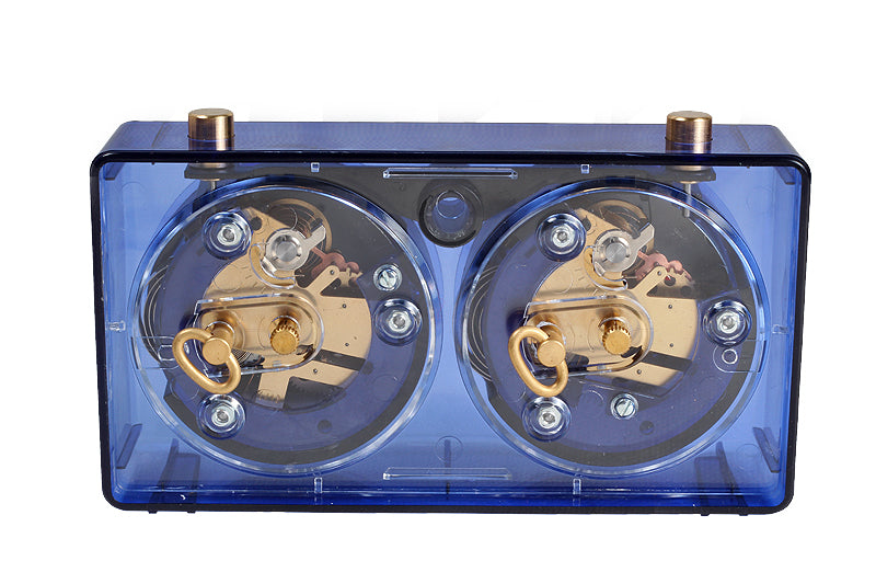 CLASSIC kleine Kunststoffuhr, blau transparent - CLASSIC kleine Kunststoffuhr, blau transparent