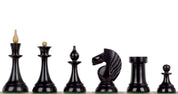 Queen's Gambit Schachfiguren 1957 Ebenholz Buchsbaum 4 Zoll