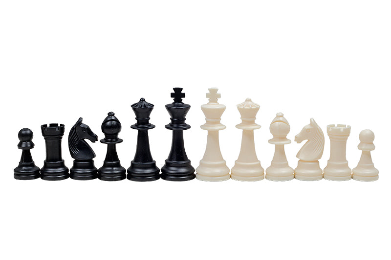 Staunton Schachfiguren Nr. 6, creme und schwarz (König 96 mm) - Staunton Schachfiguren Nr. 6, creme und schwarz (König 96 mm)