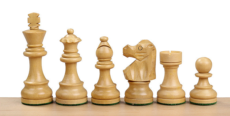 No6 Nussbaum-Schachbrett+3.75" Französische Ebonisierte Figuren - No6 Nussbaum-Schachbrett+3.75" Französische Ebonisierte Figuren