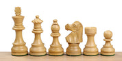 No6 Nussbaum-Schachbrett+3.75" Französische Ebonisierte Figuren