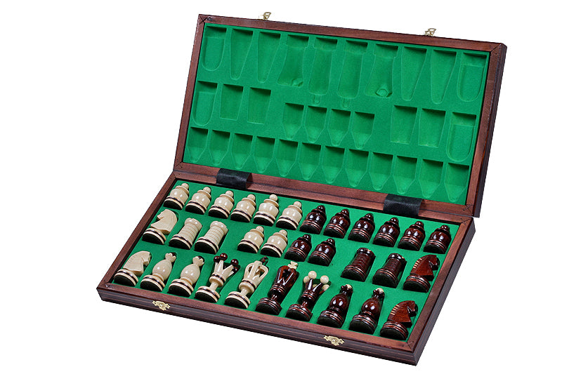 ROYAL Schachspiel mit eingelegten Figuren (49 × 49 cm) - ROYAL Schachspiel mit eingelegten Figuren (49 × 49 cm)