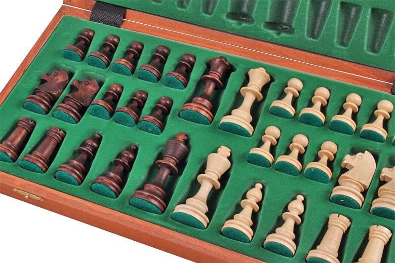 Tournament Chess No. 4 (42x42cm) ein wunderschönes Set von geschnitzten Holzschachfiguren - als Geschenk für Kinder und Erwachsene - Tournament Chess No. 4 (42x42cm) ein wunderschönes Set von geschnitzten Holzschachfiguren - als Geschenk für Kinder und Erwachsene