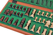 Tournament Chess No. 4 (42x42cm) ein wunderschönes Set von geschnitzten Holzschachfiguren - als Geschenk für Kinder und Erwachsene