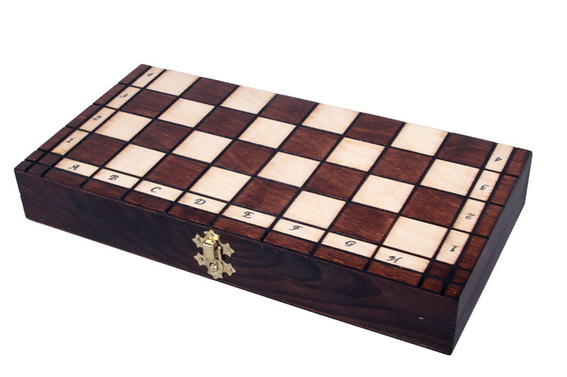Holz Schachspiel 31x31 cm - Klappbar - Staunton Figuren - König 65 mm - Reiseschach - Holz Schachspiel 31x31 cm - Klappbar - Staunton Figuren - König 65 mm - Reiseschach