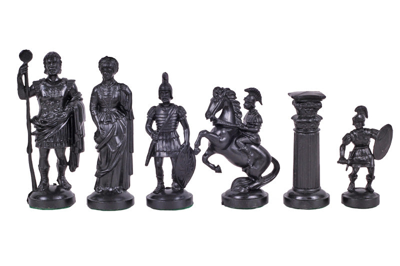 Römisches Reich stilisierte Schachfiguren, schwarz und gold (König 98 mm) - Römisches Reich stilisierte Schachfiguren, schwarz und gold (König 98 mm)
