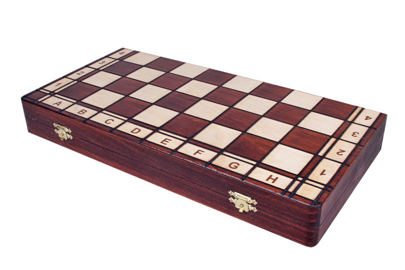 Holzschachspiel „Berlin“ Nr. 4 (42 × 42 cm) mit gewichteten Figuren - Holzschachspiel „Berlin“ Nr. 4 (42 × 42 cm) mit gewichteten Figuren