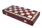 Holzschachspiel „Berlin“ Nr. 4 (42 × 42 cm) mit gewichteten Figuren