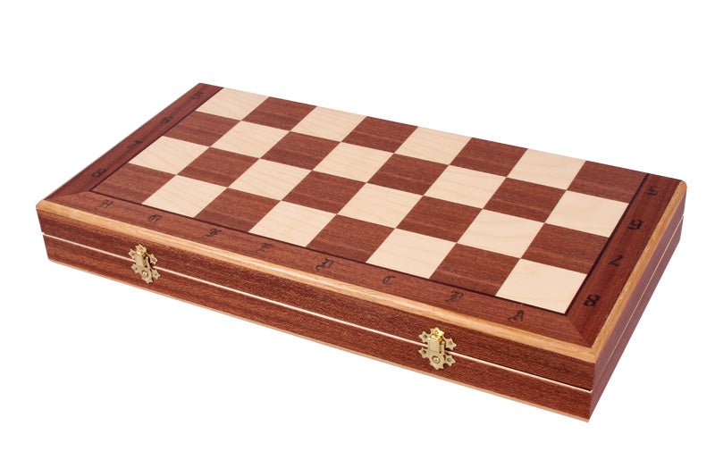Schach-Debüt großes Schachspiel Intarsienarbeit 48 x 48 cm - Schach-Debüt großes Schachspiel Intarsienarbeit 48 x 48 cm