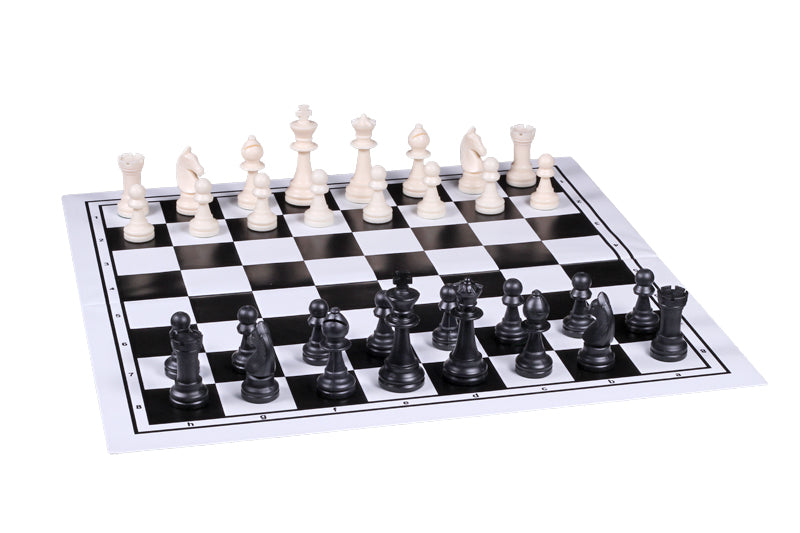 Staunton Schachfiguren Nr. 6, creme und schwarz (König 96 mm) - Staunton Schachfiguren Nr. 6, creme und schwarz (König 96 mm)