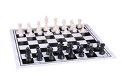 Staunton Schachfiguren Nr. 6, creme und schwarz (König 96 mm)