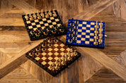 Magnetisches Holzschach Lux 28 × 28 cm - Reiseschachspiel