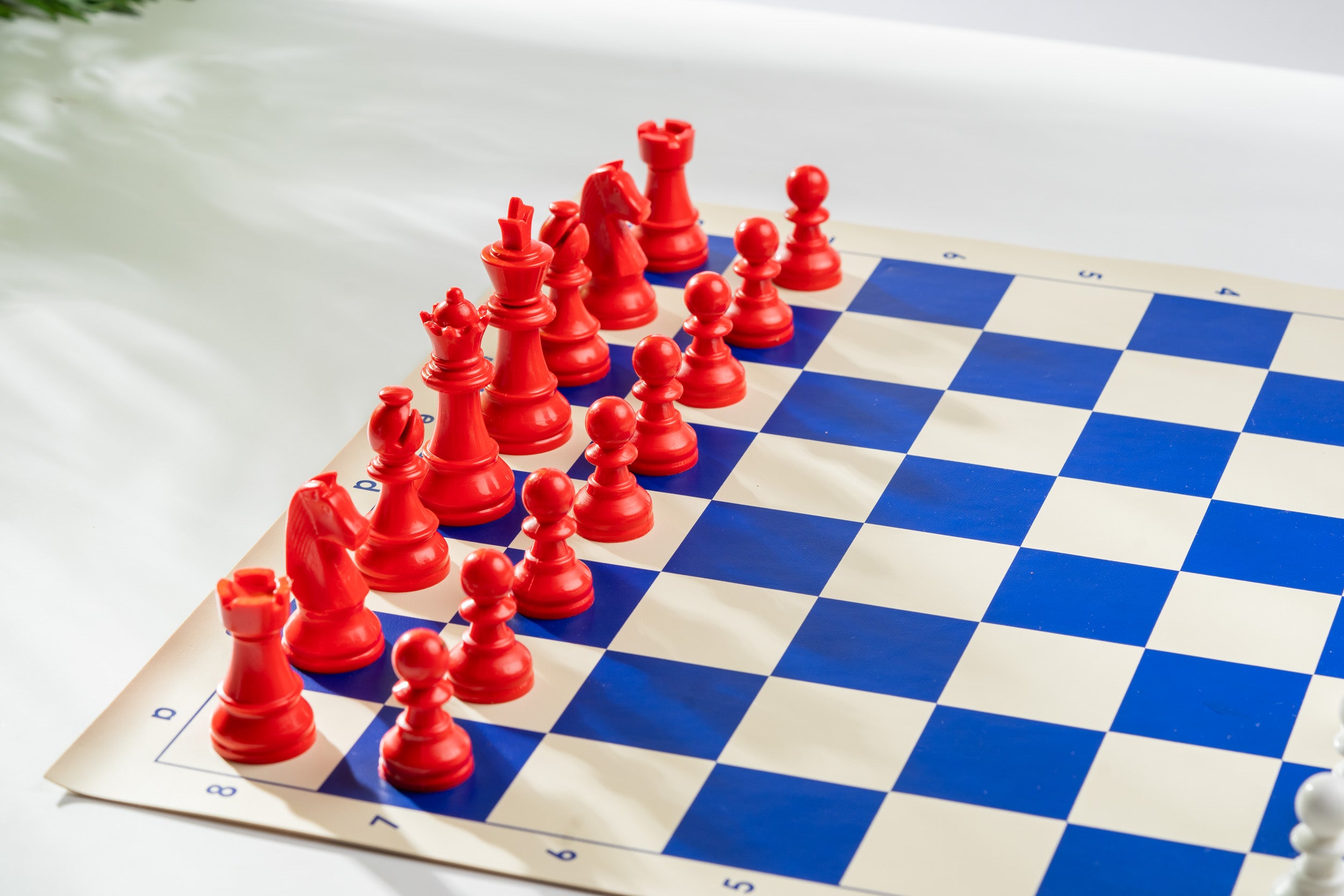 Staunton Schachfiguren 6, Kunststoff (König 95 mm) - rot - Staunton Schachfiguren 6, Kunststoff (König 95 mm) - rot