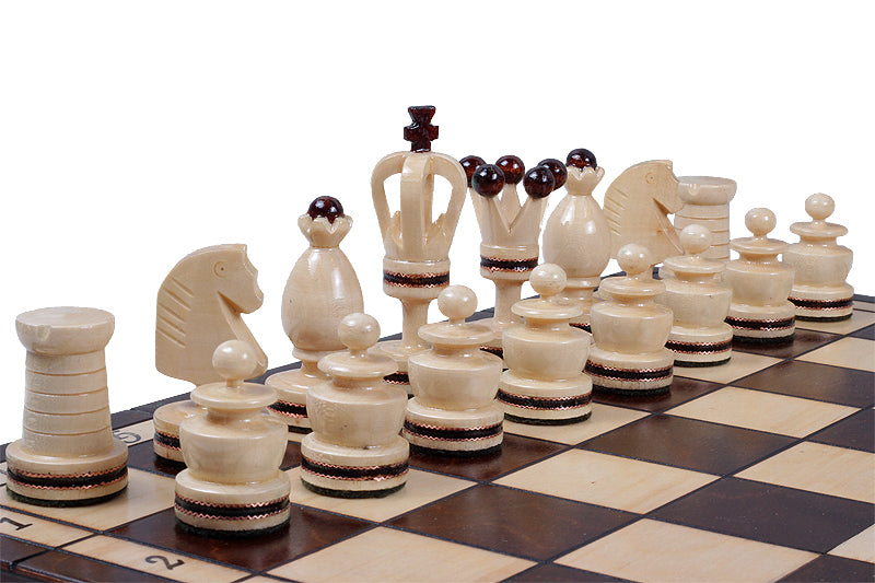 ROYAL Schachspiel mit eingelegten Figuren (49 × 49 cm) - ROYAL Schachspiel mit eingelegten Figuren (49 × 49 cm)
