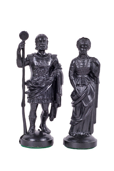 Römisches Reich stilisierte Schachfiguren, schwarz und gold (König 98 mm) - Römisches Reich stilisierte Schachfiguren, schwarz und gold (König 98 mm)
