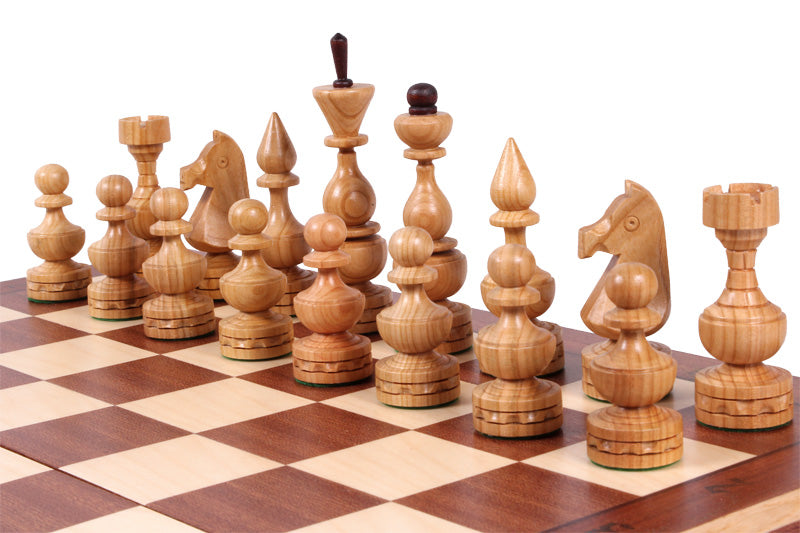 Schach-Debüt großes Schachspiel Intarsienarbeit 48 x 48 cm - Schach-Debüt großes Schachspiel Intarsienarbeit 48 x 48 cm
