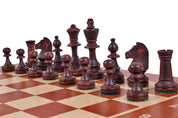 Tournament Chess No. 4 (42x42cm) ein wunderschönes Set von geschnitzten Holzschachfiguren - als Geschenk für Kinder und Erwachsene