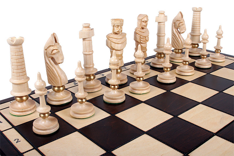 Royal Lux Large Schachspiel aus Holz (65 × 65 cm) - Royal Lux Large Schachspiel aus Holz (65 × 65 cm)