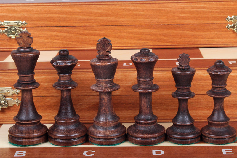 Turnier-Schachbrett Nr. 6 (54x54cm) Intarsien - Turnier-Schachbrett Nr. 6 (54x54cm) Intarsien