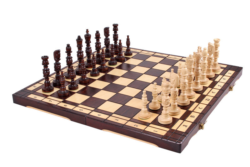 Großes Holzschachspiel GALANT 58 x 58 cm - Großes Holzschachspiel GALANT 58 x 58 cm