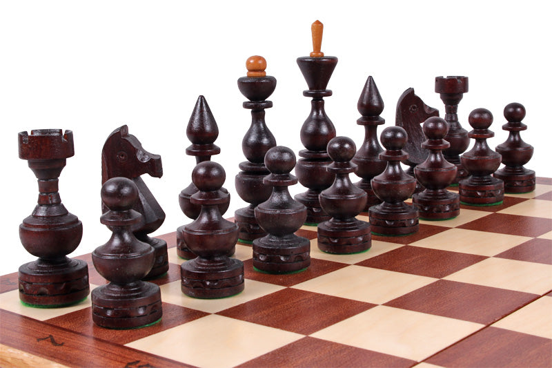 Schach-Debüt großes Schachspiel Intarsienarbeit 48 x 48 cm - Schach-Debüt großes Schachspiel Intarsienarbeit 48 x 48 cm