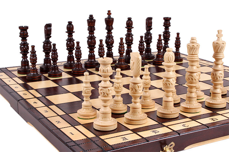 Großes Holzschachspiel GALANT 58 x 58 cm - Großes Holzschachspiel GALANT 58 x 58 cm