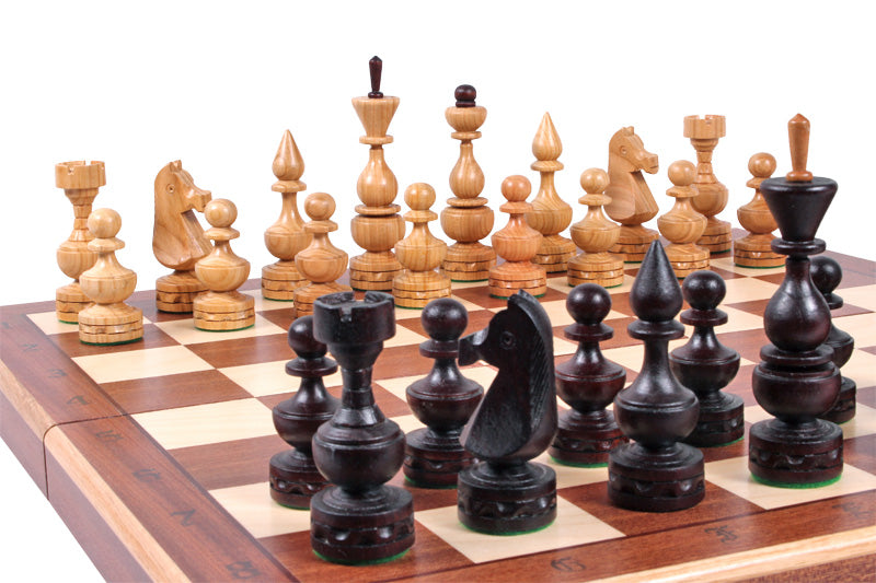 Schach-Debüt großes Schachspiel Intarsienarbeit 48 x 48 cm - Schach-Debüt großes Schachspiel Intarsienarbeit 48 x 48 cm