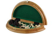 Chess Rubin - handgeschnitztes rundes Schachspiel aus Holz (33 cm)