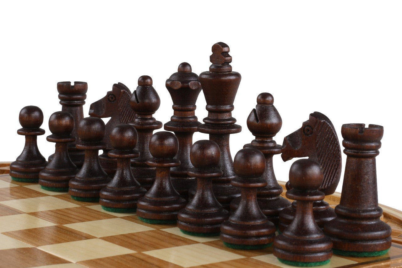 Chess Rubin - handgeschnitztes rundes Schachspiel aus Holz (33 cm) - Chess Rubin - handgeschnitztes rundes Schachspiel aus Holz (33 cm)