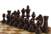 Chess Rubin - handgeschnitztes rundes Schachspiel aus Holz (33 cm)