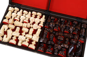 CEZAR LARGE Schach (85x85cm) Geschnitzt
