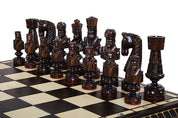 CEZAR LARGE Schach (85x85cm) Geschnitzt