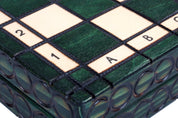 KÖNIGLICHES SCHACH KLEIN, GRÜN (30x30cm)