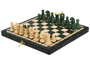 KÖNIGLICHES SCHACH KLEIN, GRÜN (30x30cm)