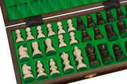 Holz Schachspiel 36x36 cm - Klappbar - Staunton Figuren - Reiseschach