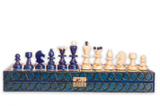 Schach „KLEINE PERLE“ blau